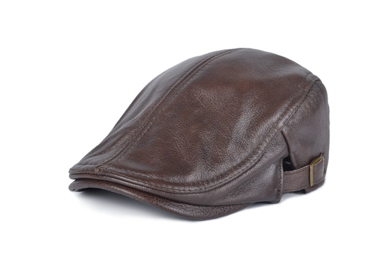 Gorro de piel de oveja de tamaño ajustable para hombre.