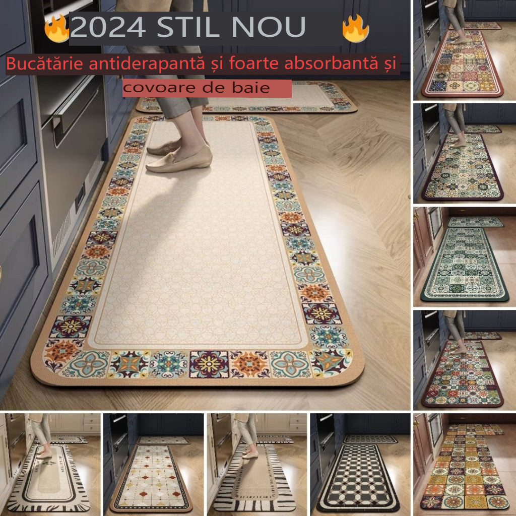 💥💥【se venden como pan caliente】Alfombras de cocina y baño antideslizantes y muy absorbentes