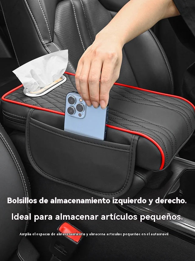 🚗👜Caja de almacenamiento multifuncional para coche 3 en 1 de piel.