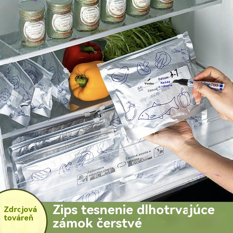 🔥🔥Celkom 90 antibakteriálnych hliníkových fóliových vrecúšok, super jednoduché použitie, pre zachovanie čerstvosti.