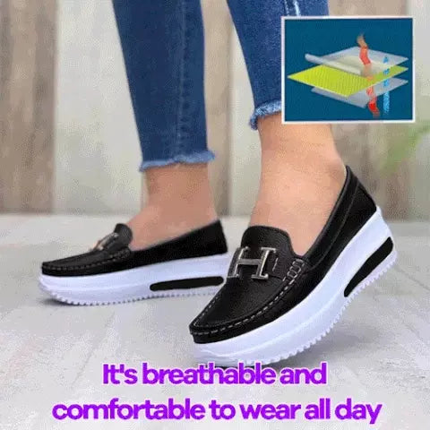 🩰【Reducere Limitată】Pantofi Femei Confortabili Cu Talpă Groasă și PU, Stil Casual