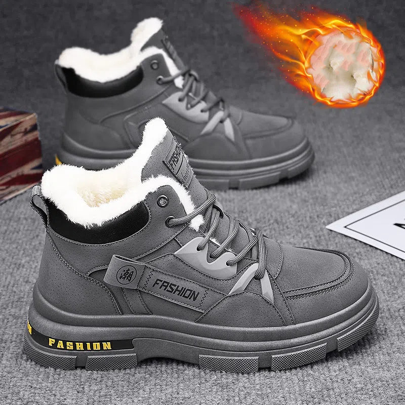 👞【39-44】2024 nuevas botas Martin cálidas de terciopelo grueso de invierno para hombres