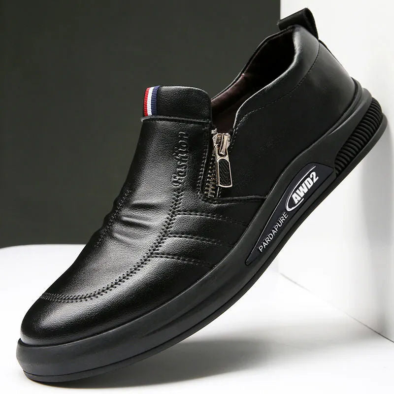【39-44】 2025 nuevos zapatos casuales de negocios con suela blanda para hombres