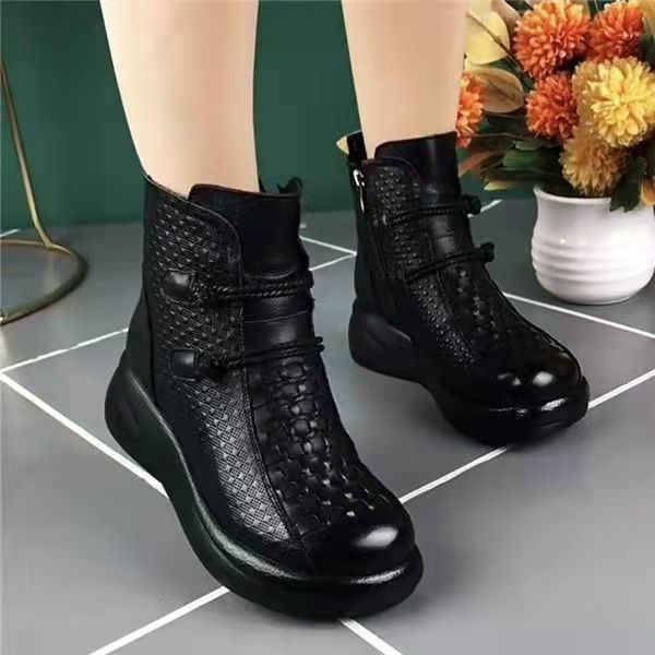 【35-40】❄2024 nuevas botas cálidas de terciopelo grueso a la moda para mujer de otoño e invierno