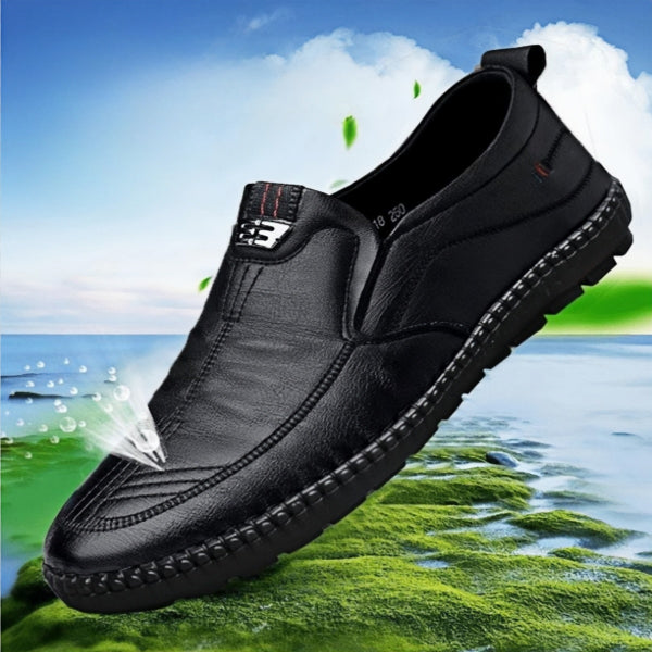 Pantofi casual din piele cu talpă moale pentru bărbați