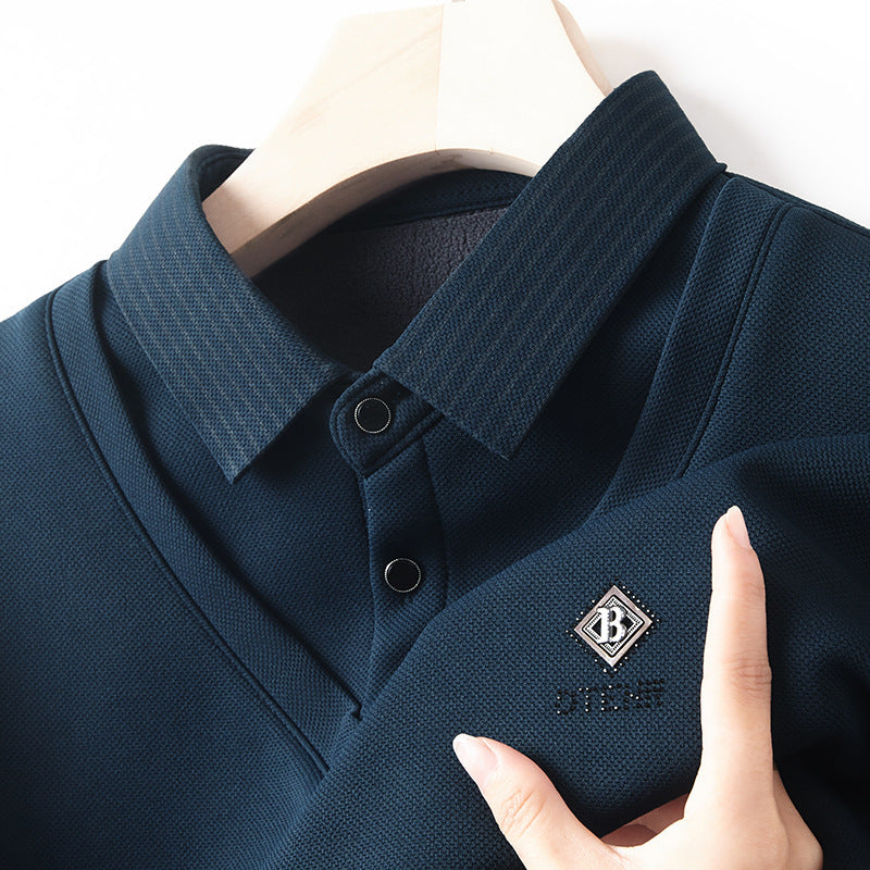 🔥【Kúpte 1 a získajte 1 zadarmo】🔥【M-4XL】Pánska falošná dvojdielna košeľa s dlhým rukávom v biznis štýle