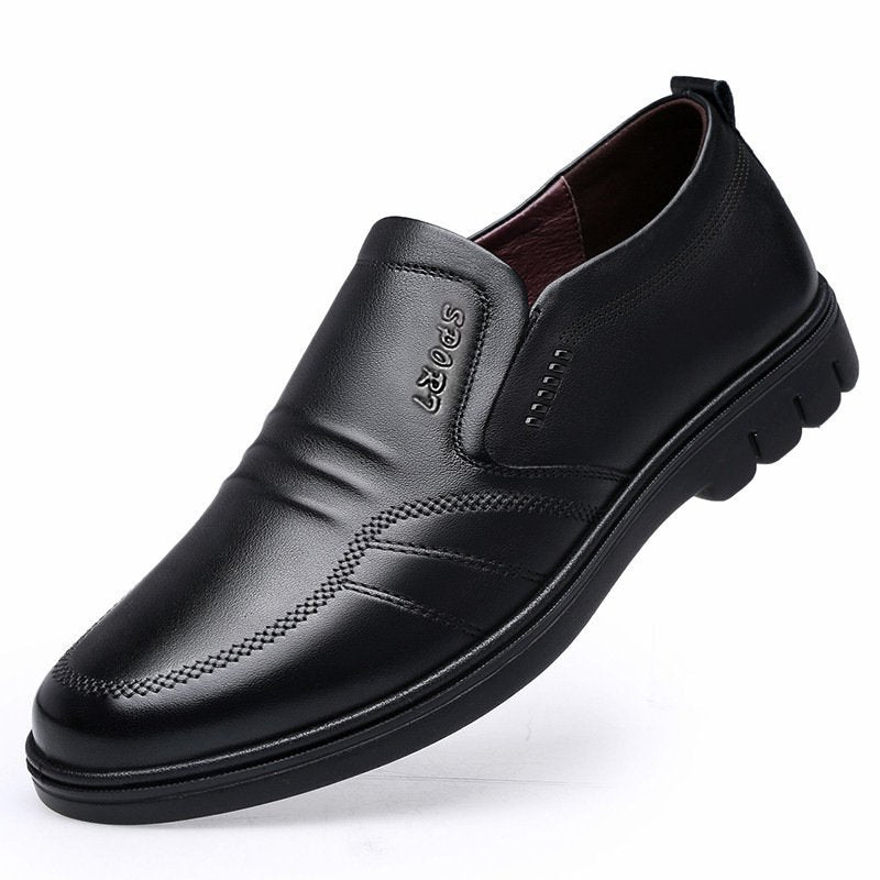 👞【39-44】Elegantni in udobni moški nedrseči formalni poslovni usnjeni čevlji