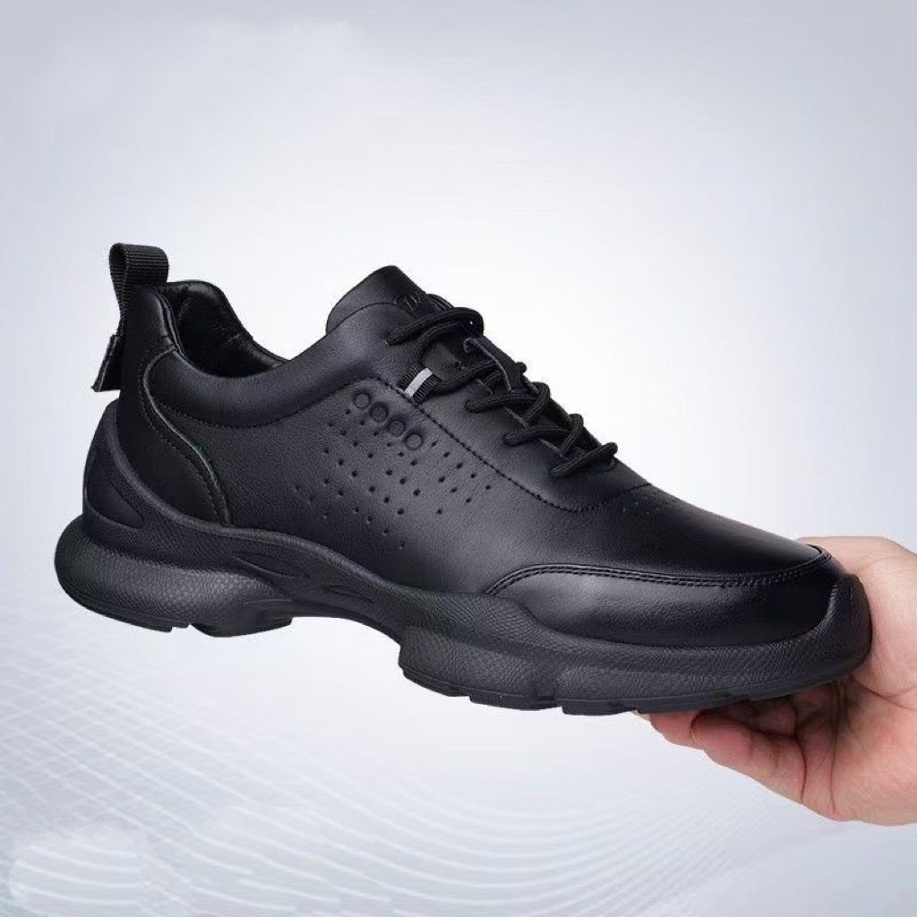 🔥【39-44】Zapatillas casuales de cuero de moda para hombre, suela suave, cómodas y transpirables.