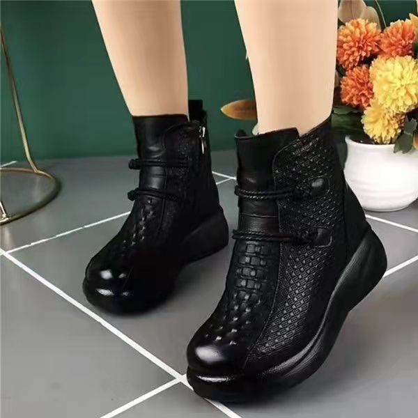 【35-40】❄2024 nuevas botas cálidas de terciopelo grueso a la moda para mujer de otoño e invierno