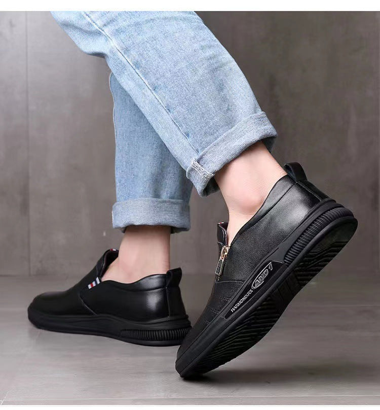 【39-44】 2025 nuevos zapatos casuales de negocios con suela blanda para hombres
