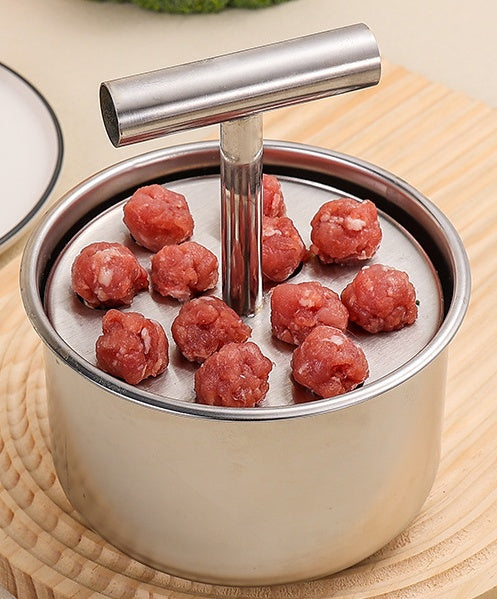 【Compre 1 y obtenga 1 gratis】Herramienta de cocina/molde para hacer albóndigas de acero inoxidable 304 para el hogar, ideal para albóndigas de carne y pescado🍖🐟