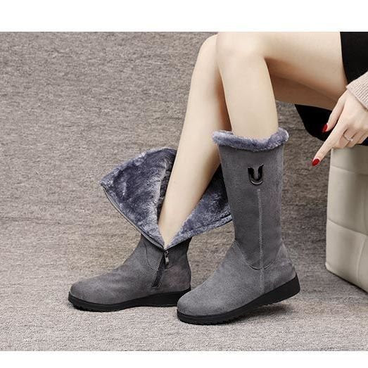 🔥🔥【50% OFF!!!】【35-41】Botas de nieve de terciopelo grueso versátiles hasta media pantorrilla