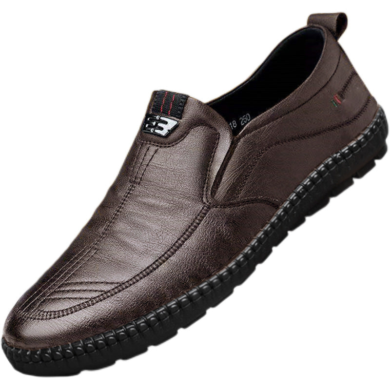 Pantofi casual din piele cu talpă moale pentru bărbați