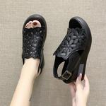 【35-40】Sandalias de suela blanda, botas retro de suela blanda