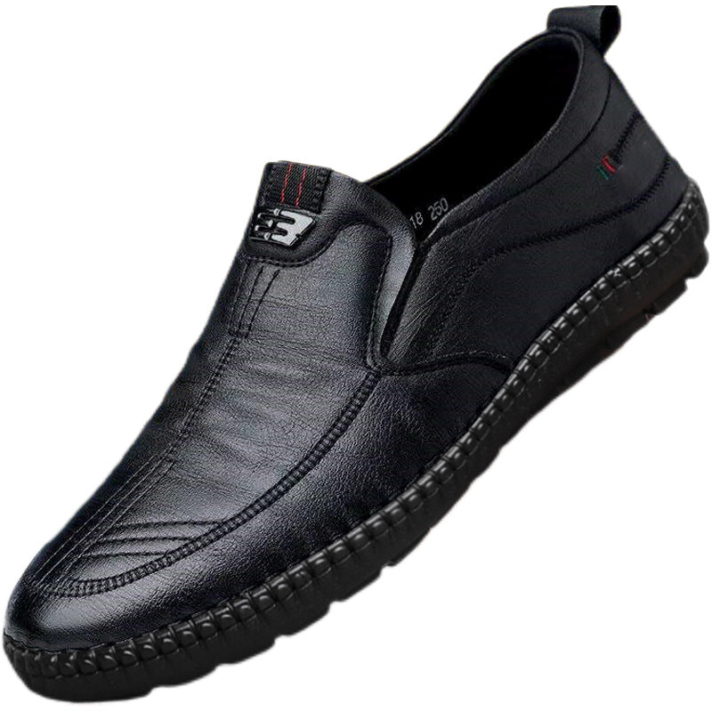 Pantofi casual din piele cu talpă moale pentru bărbați