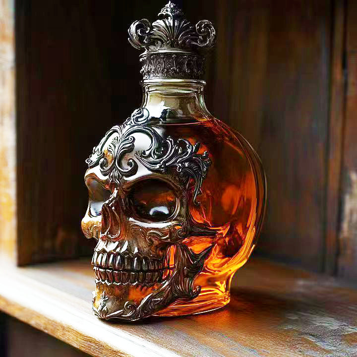 🍾🥃Juego de botellas de whisky con diseño divertido (300–320 ml) |4 diseños creativos y únicos |Regalo original y decoración genial para bar【No se vende alcohol】
