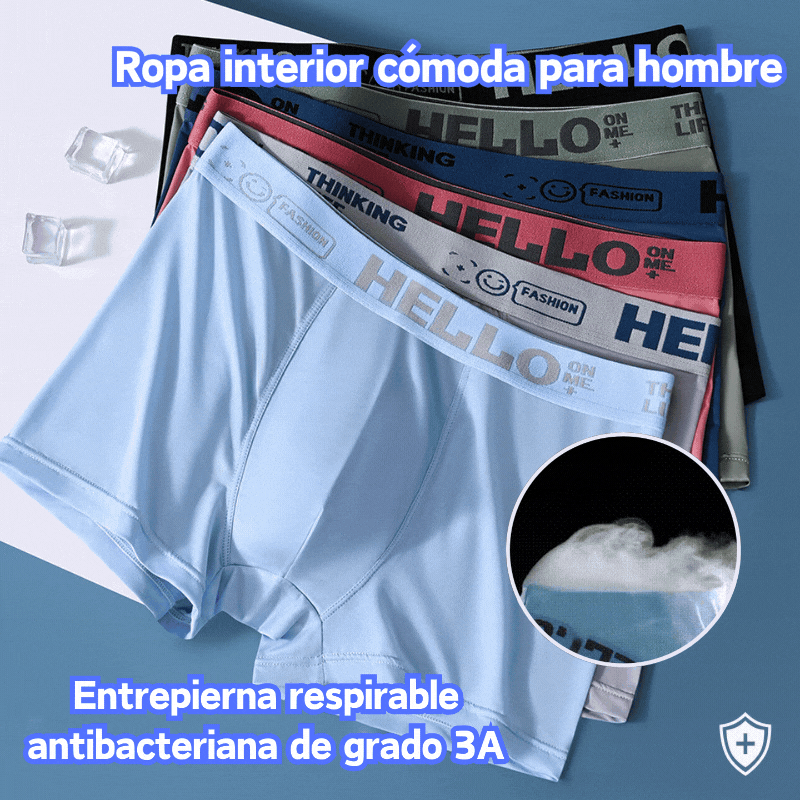🧊【Juego de 6 piezas】Calzoncillos tipo bóxer de seda de hielo finos y transpirables para hombre, superventas de verano