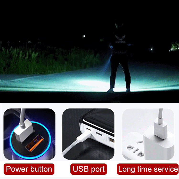 【Venta caliente】Four Eyes Glare Linterna recargable USB