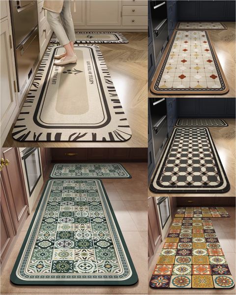 💥💥【se venden como pan caliente】Alfombras de cocina y baño antideslizantes y muy absorbentes