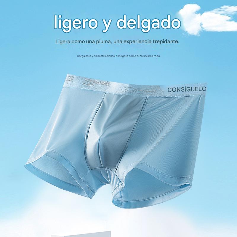 🧊【Juego de 6 piezas】Calzoncillos tipo bóxer de seda de hielo finos y transpirables para hombre, superventas de verano