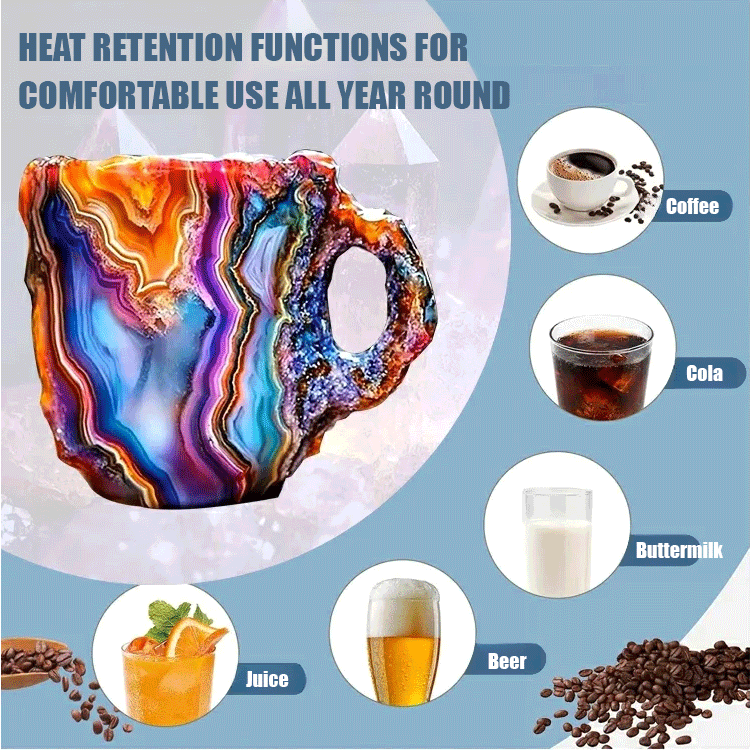 Compre 1 y obtenga 1 gratis🥰【salud + cerca de la naturaleza】 taza de café mineral de cristal
