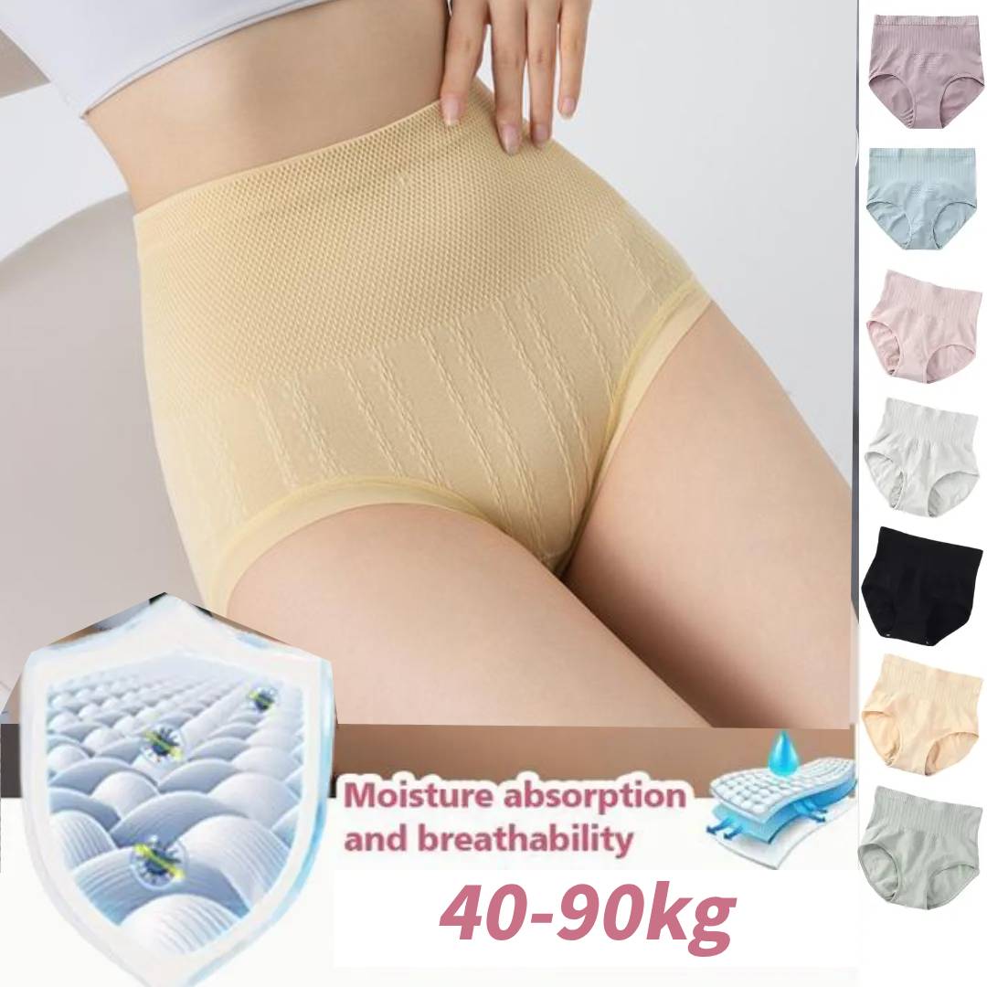 🔥【8 piezas】Braguitas de mujer 2025 de cintura alta, antibacterianas y reductoras del abdomen