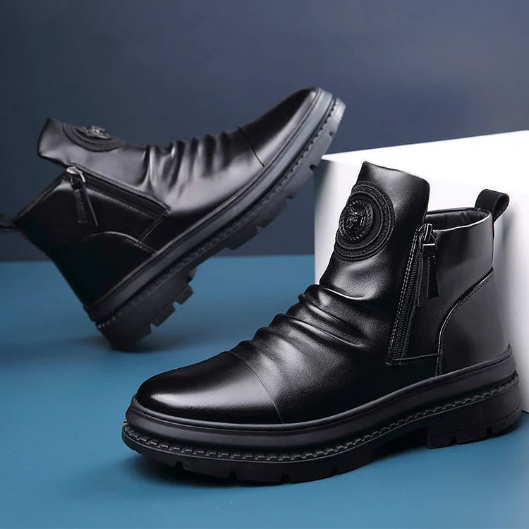🔥🔥Un par puede durar unos 3 años⏳【39-44】Nuevas botas de cuero para hombre, piel de vacuno de alta calidad, hechas a mano.