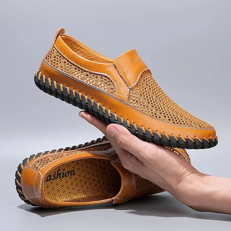 【38-48】 👞2025 nuevos zapatos de malla de verano para hombre, antisudor, antiolor, transpirables y cómodos