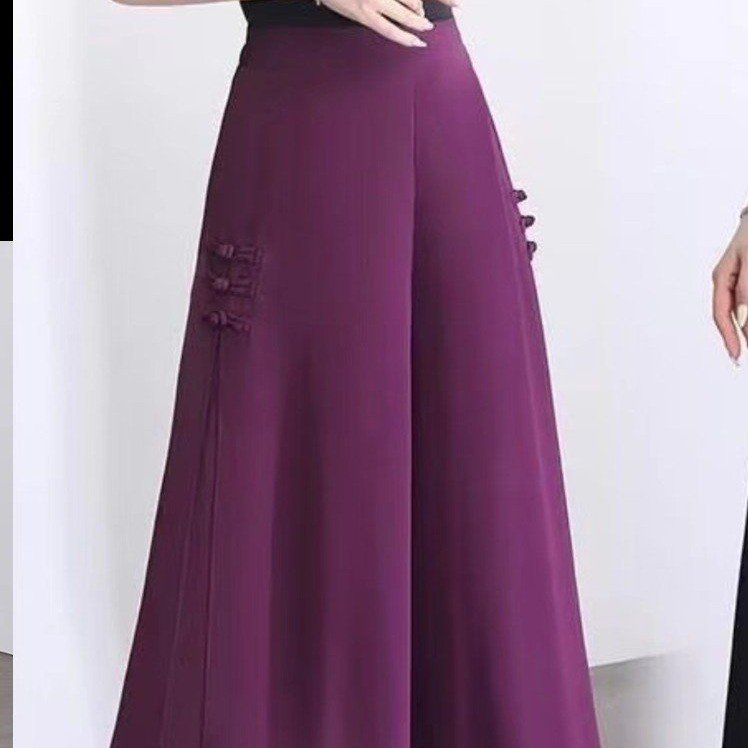 🔥【XL-5XL】【Stil nou de vară 2025】 Pantaloni largi, din șifon, în nouă puncte, pentru femei