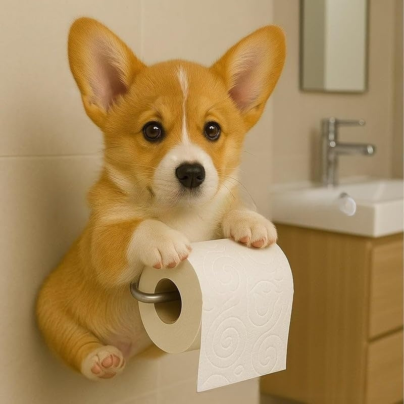🐕Držiak na toaletný papier s motívom roztomilého šteniatka