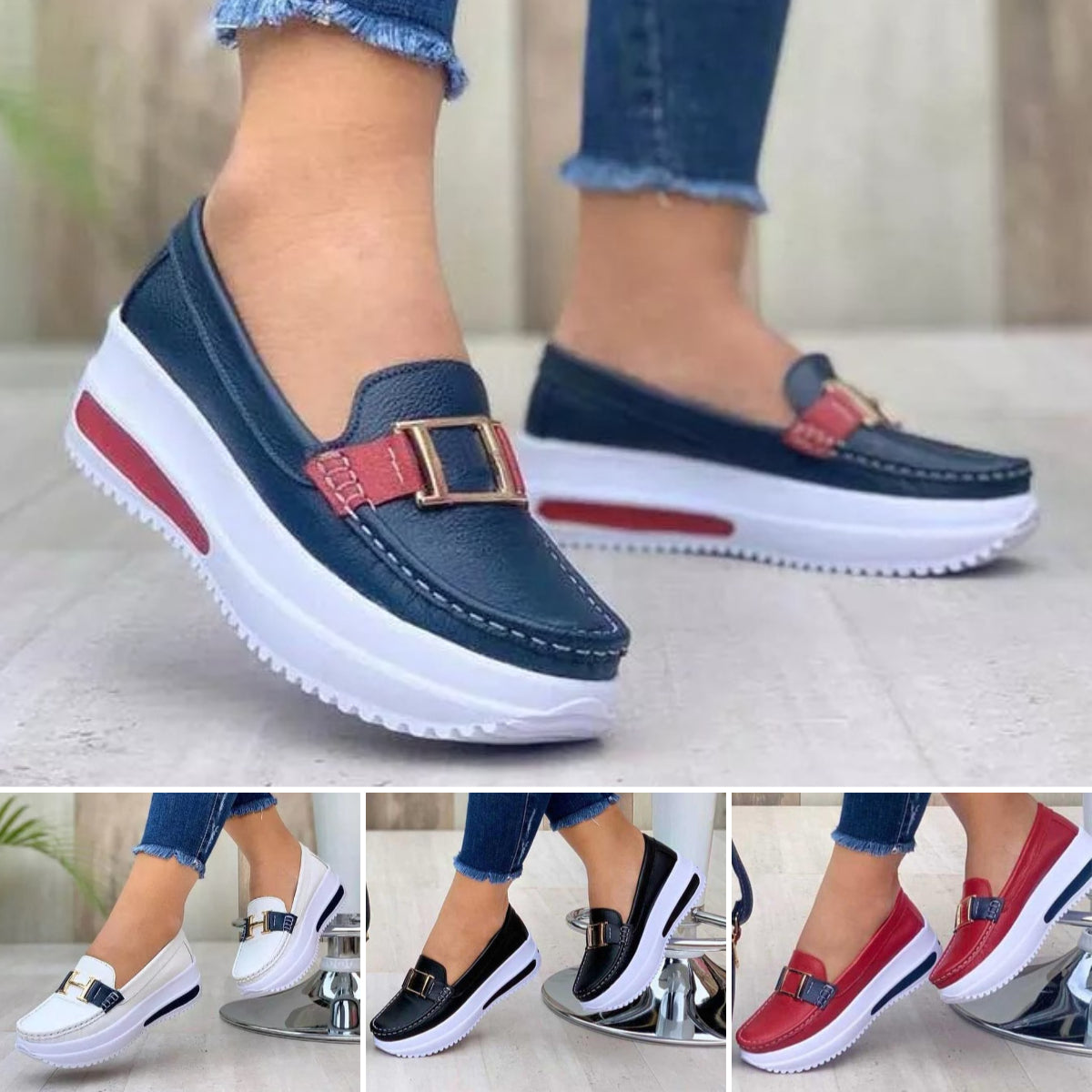 🔥【35-43】🔥Zapatos casuales de mujer ligeros y cómodos con punta redonda