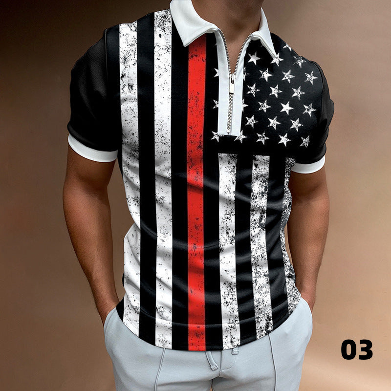 👕【S-5XL】Polo deportivo con cremallera para hombre