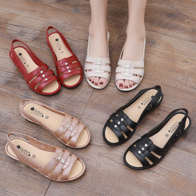 【36-40】Nuevas sandalias de verano para mujer, informales y cómodas, planas, antideslizantes y resistentes al desgaste