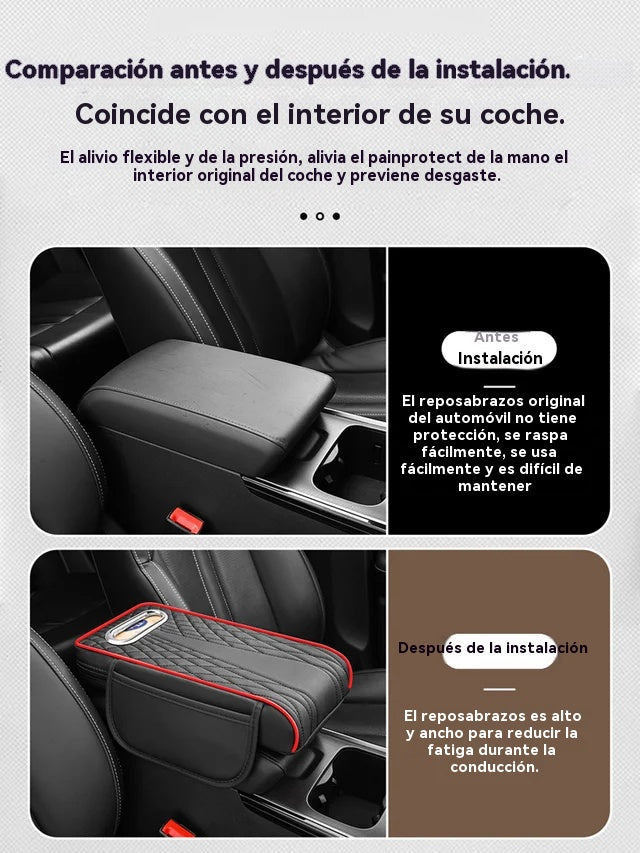 🚗👜Caja de almacenamiento multifuncional para coche 3 en 1 de piel.