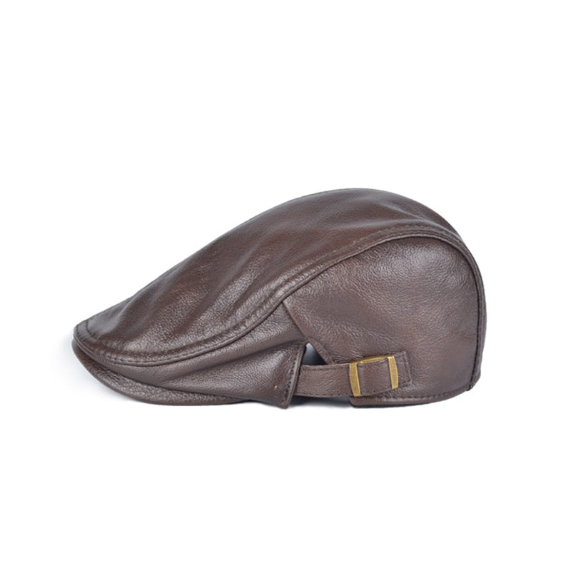 Gorro de piel de oveja de tamaño ajustable para hombre.