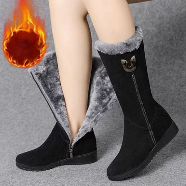 🔥🔥【50% OFF!!!】【35-41】Botas de nieve de terciopelo grueso versátiles hasta media pantorrilla