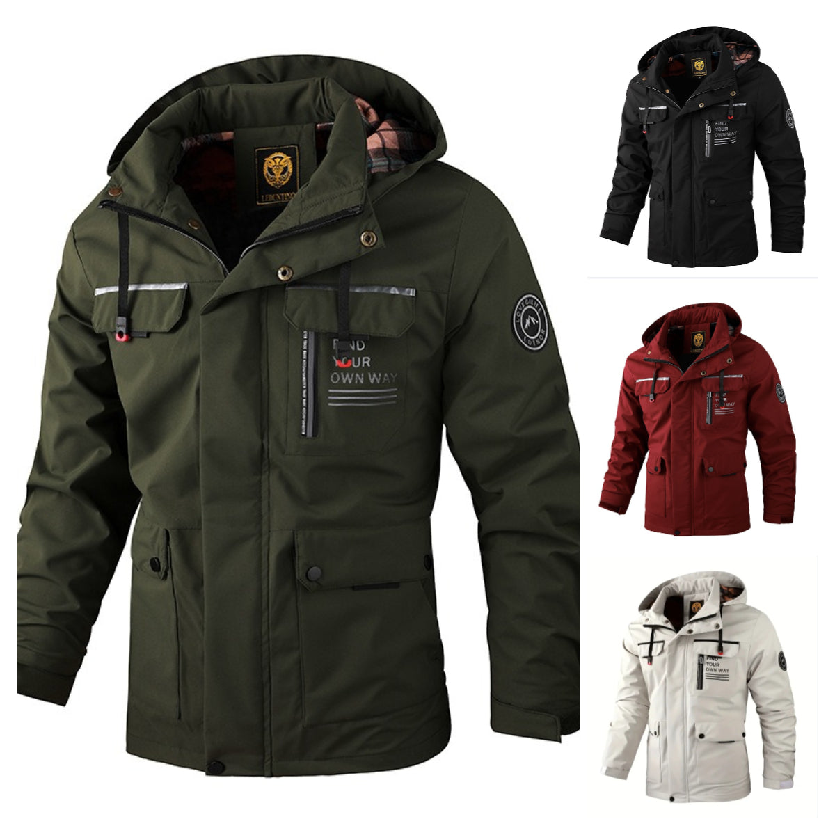 🔥【M~4XL】 2024 Nueva chaqueta de montañismo al aire libre impermeable a prueba de viento para hombres 3855379