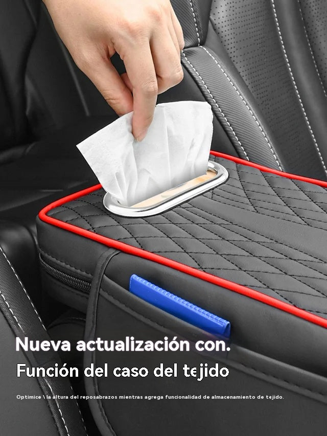 🚗👜Caja de almacenamiento multifuncional para coche 3 en 1 de piel.