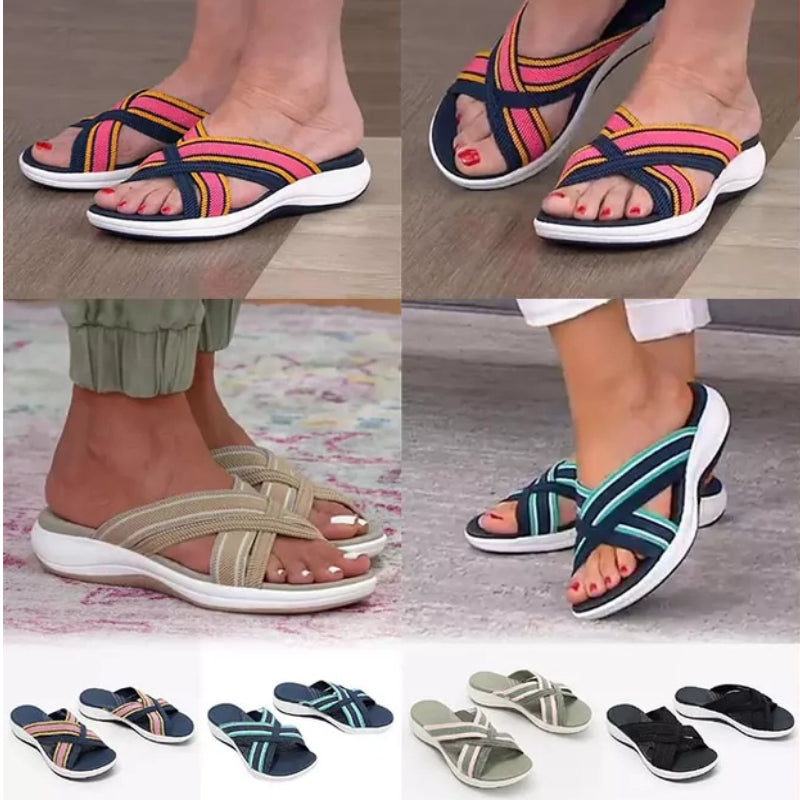 【35-43】🍃👡Sandale de dama de vară mărime mare cu platforma talpa ortopedica