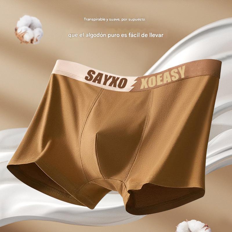 🔥【L-5XL】Calzoncillos bóxer para hombre 100% algodón antibacteriano 7A, transpirables y cómodos