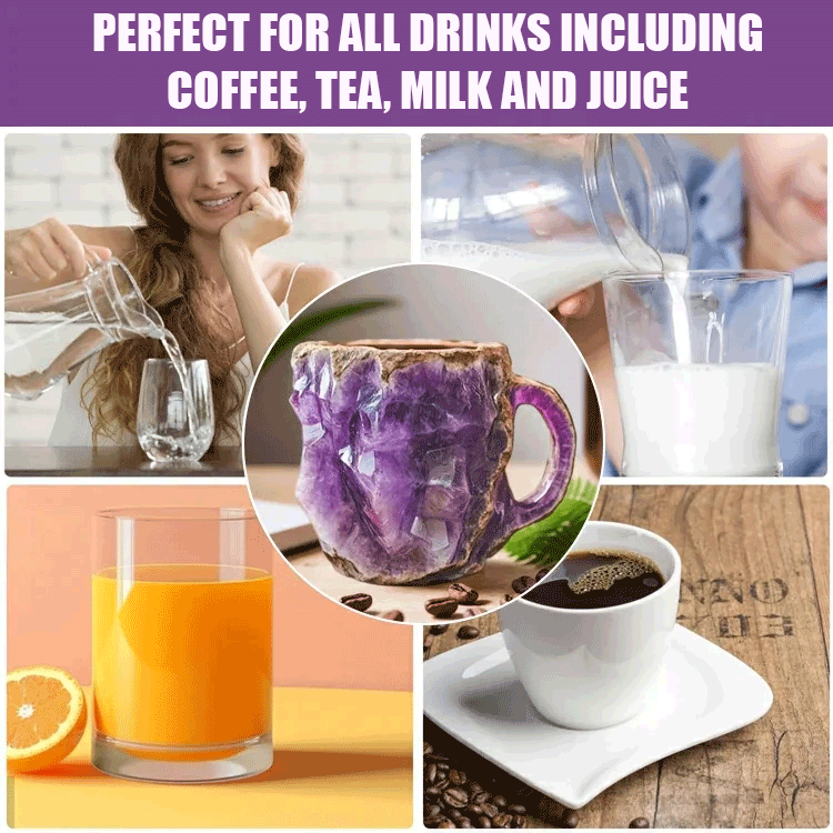 Compre 1 y obtenga 1 gratis🥰【salud + cerca de la naturaleza】 taza de café mineral de cristal