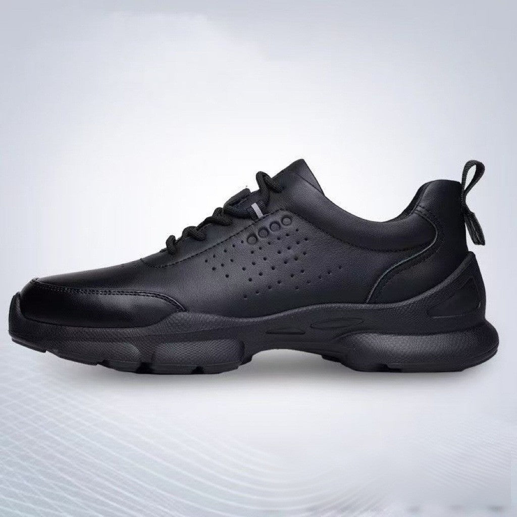 🔥【39-44】Zapatillas casuales de cuero de moda para hombre, suela suave, cómodas y transpirables.