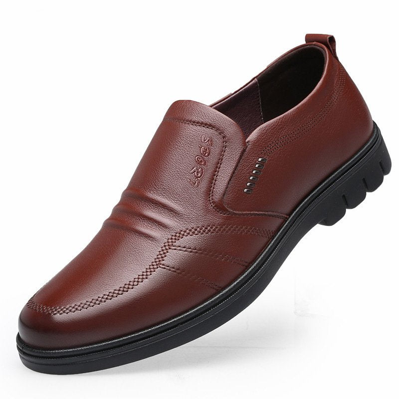 👞【39-44】Elegantni in udobni moški nedrseči formalni poslovni usnjeni čevlji