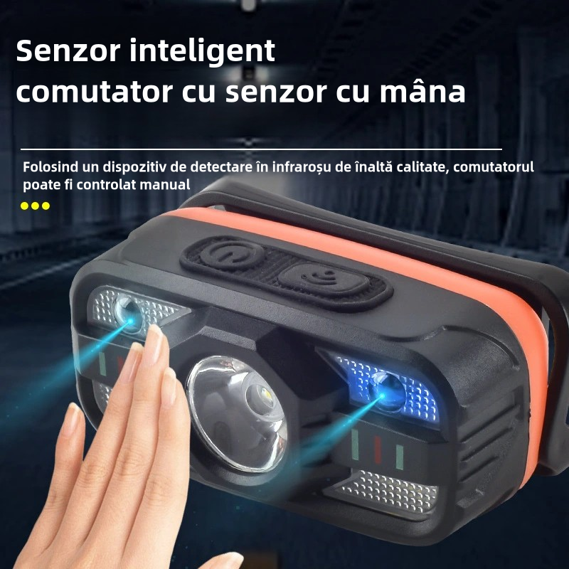 🌟💡Faros LED de inducción con carga USB inteligente
