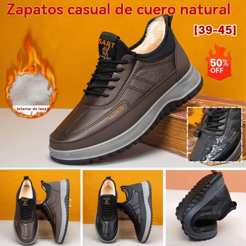 ⛄🔥【39-45】Nuevos zapatos deportivos casuales de invierno para hombre 2025, con suela suave y forro de terciopelo