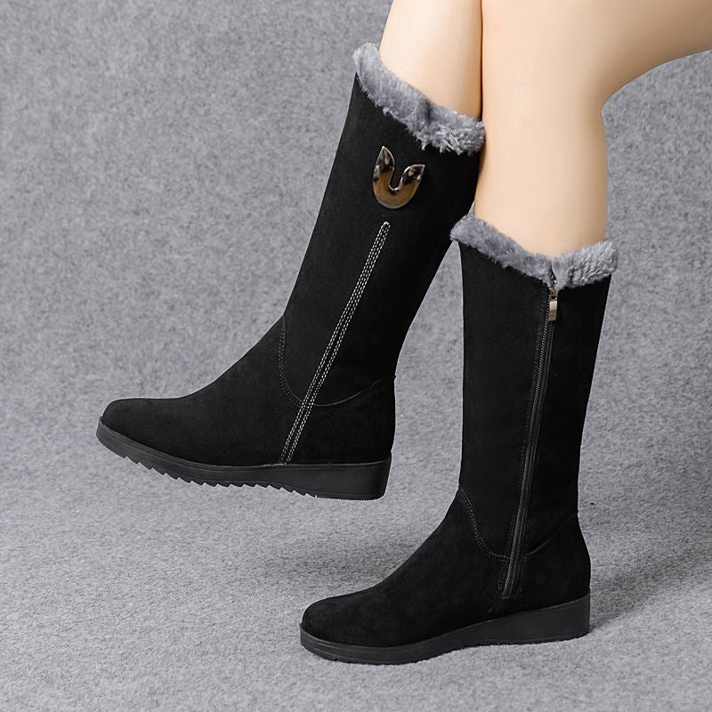 🔥🔥【50% OFF!!!】【35-41】Botas de nieve de terciopelo grueso versátiles hasta media pantorrilla