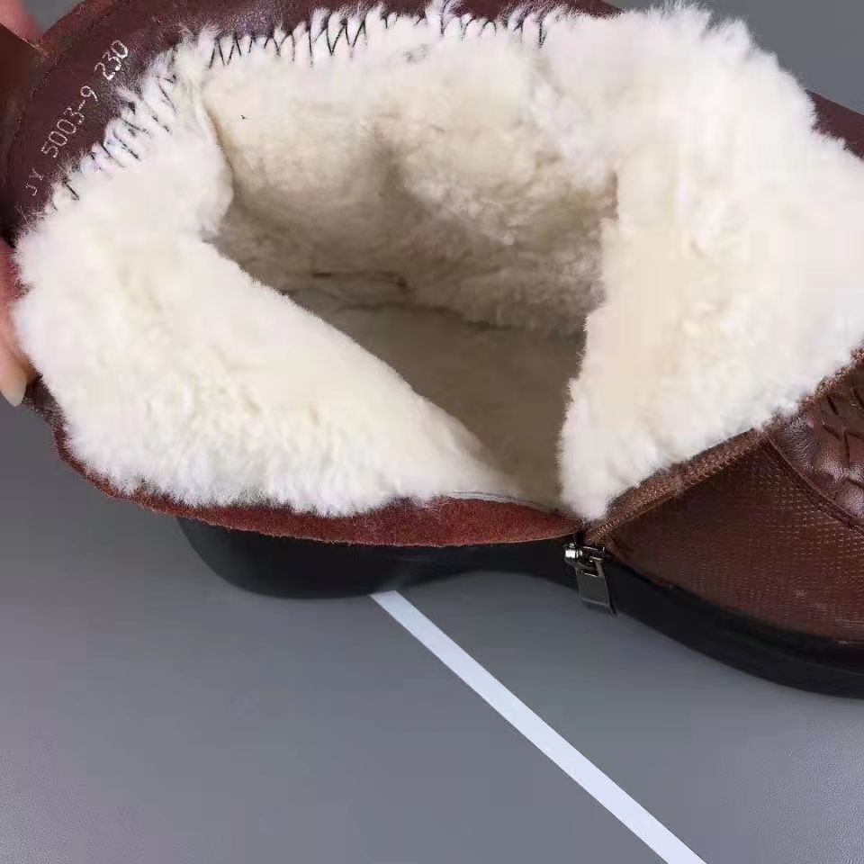 【35-40】❄2024 nuevas botas cálidas de terciopelo grueso a la moda para mujer de otoño e invierno
