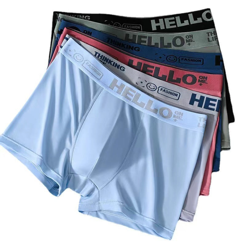 🧊【Juego de 6 piezas】Calzoncillos tipo bóxer de seda de hielo finos y transpirables para hombre, superventas de verano