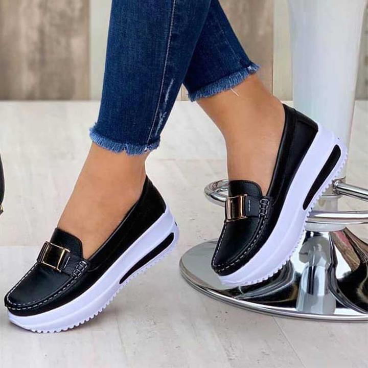 🩰【Reducere Limitată】Pantofi Femei Confortabili Cu Talpă Groasă și PU, Stil Casual