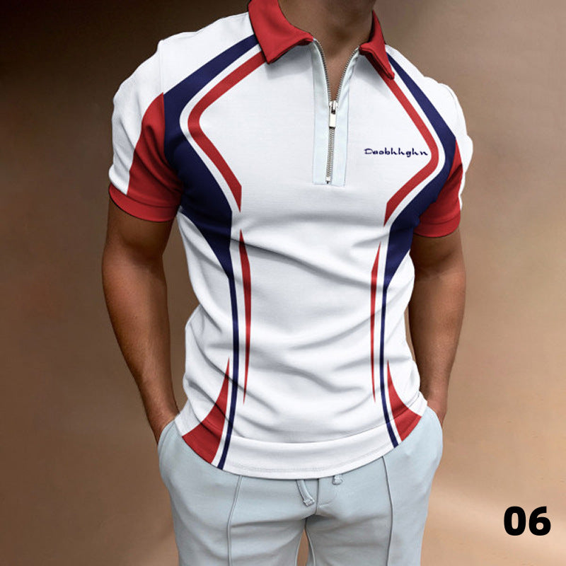 👕【S-5XL】Polo deportivo con cremallera para hombre